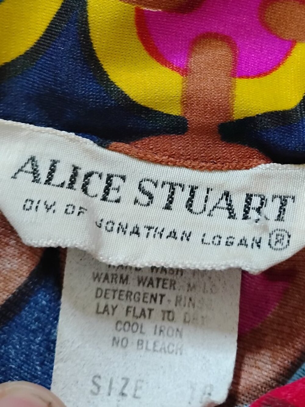 Vintage Alice Stuart Psychedelic Tiles Polyester Disco Shirt - Picture 3 of 5
